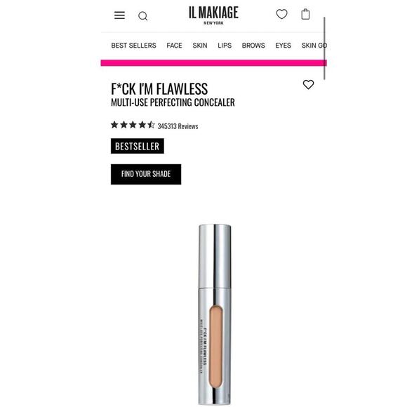 IL MAKIAGE F*ck I’m Flawless Multi Use Perfecting Concealer Shade 8 New in Box - Picture 6 of 8